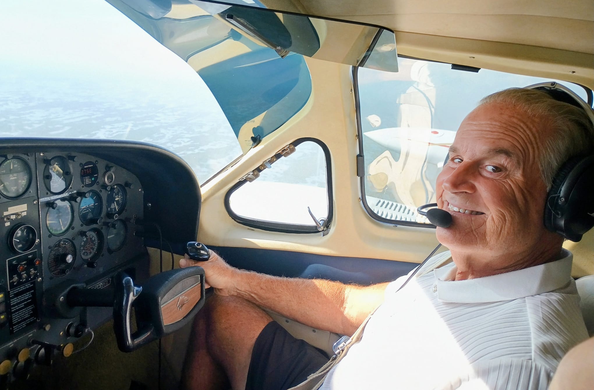 Founder flying to meetings